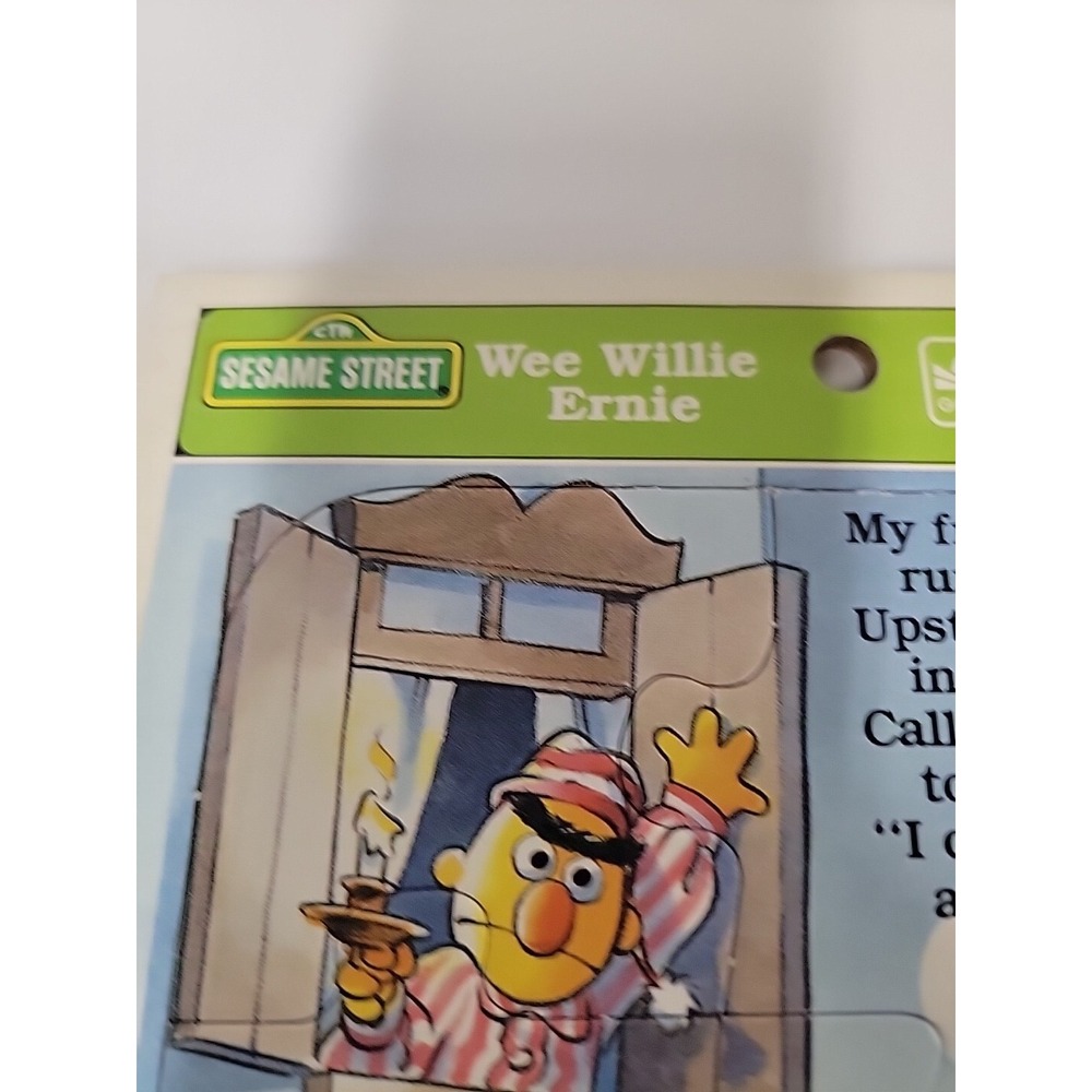 Vintage 1989 Sesame Street Wee Willie Ernie Frame-Tray Puzzle Golden Bert Ernie - Picture 2 of 3